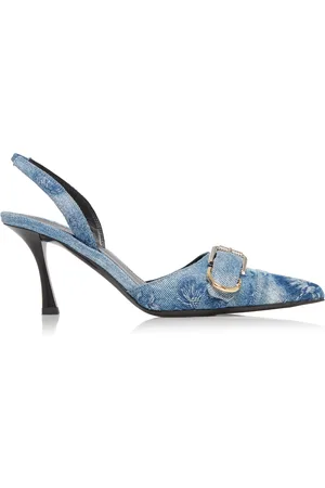 Givenchy Voyou Buckle-Detailed Leather Slingback Pumps, , IT 36