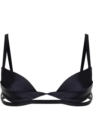 Nensi Dojaka Double-Petal Satin Bra Top, , XS