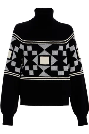 High Lara Fair Isle Cotton-Blend Turtleneck Sweater, , XS