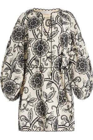 ZIMMERMANN Tallow Embroidered Linen Mini Dress, , 0P