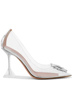 Amina Muaddi Begum Crystal-Embellished PVC Pumps, , IT 38