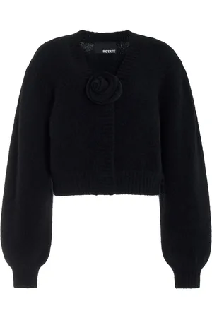 ROTATE Cropped Alpaca-Wool Cardigan, , EU 36