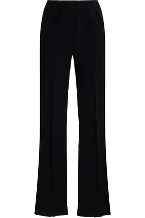High Long Kick Flared Stretch-Cotton Knit Pants, , XS
