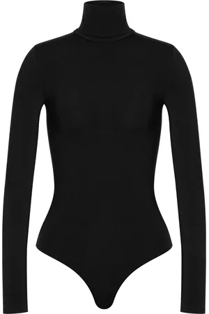 Wolford Colorado Turtleneck Jersey Thong Bodysuit, , L