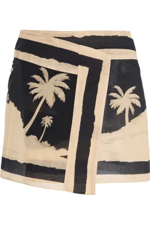 JOHANNA ORTIZ Velereando Ando Cotton Mini Wrap Skirt, /white, US 10