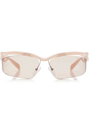 Prada Oval-Frame Plastic Sunglasses, , OS