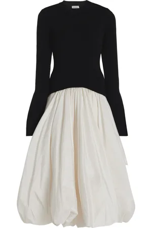 Simkhai Kenlie Mock-Neck Midi Dress, /white, XS
