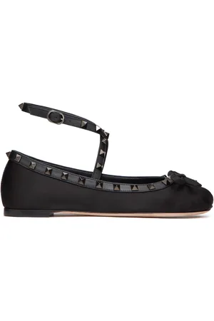 VALENTINO GARAVANI Rockstud Leather Ballet Flats, , IT 36