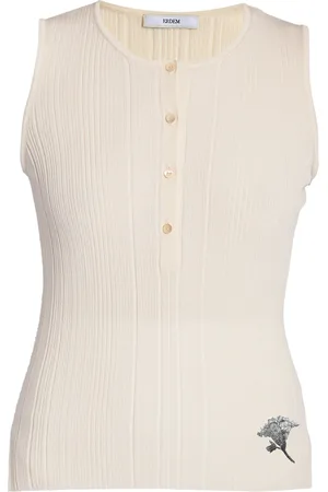 Erdem Merino-Wool Henley Top, , M