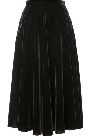 LENA HOSCHEK Heritage Velvet Midi Skirt, , XS