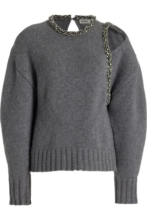Simkhai Monrow Embellished Wool-Cashmere Sweater, , S