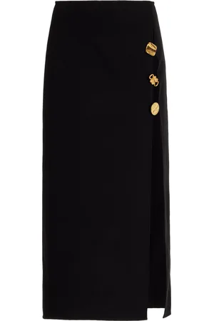 FRANCOISE Exclusive Emanuelle Button-Detailed Deadstock Jersey Maxi Skirt, , FR 34