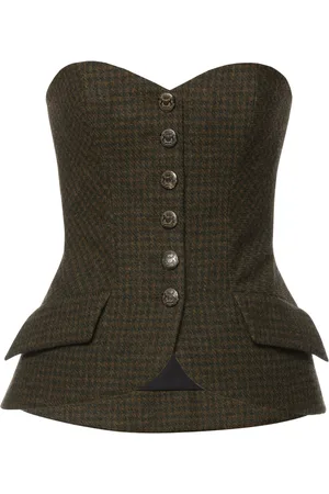 LENA HOSCHEK Queen Mary Wool Bustier Top, , S