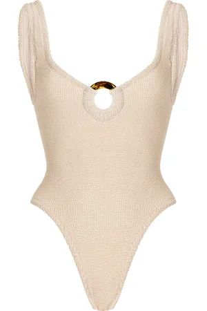 Hunza G Celine Seersucker One-Piece Swimsuit, , OS