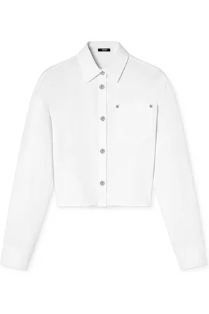VERSACE Cropped Denim Shirt, , IT 38