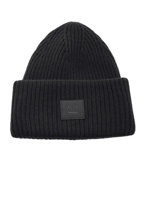 Acne Studios Pansy N Face Appliquéd Wool Beanie, , OS