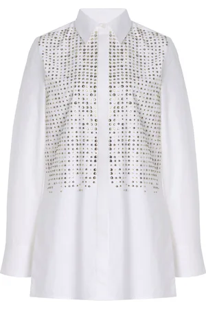 16Arlington Marly Embellished Cotton Shirt, , UK 8