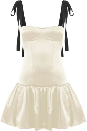 Anna October Patrice Bustier Satin Mini Dress, , S