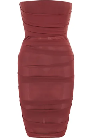 ALEX PERRY Power Mesh Midi Dress, , UK 10
