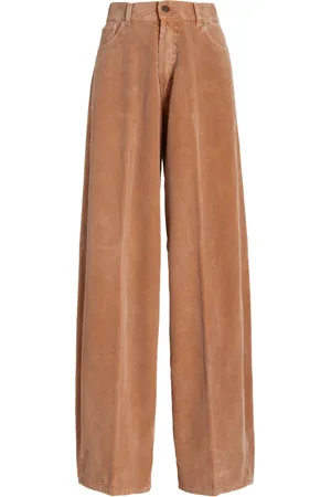 haikure Bethany Drop-Rise Velvet Wide-Leg Jeans, , 26