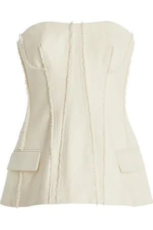 Simkhai Lupita Fringed Bustier Top, , US 0