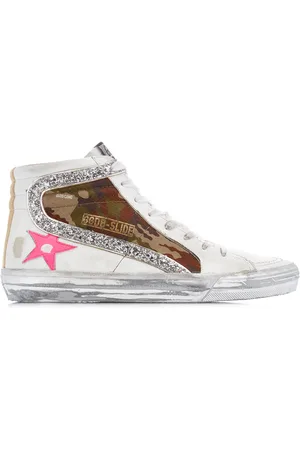 Golden Goose Slide Camo Suede and Leather Sneakers, , IT 36