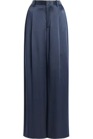 LAPOINTE Pleated Satin Wide-Leg Pants, , US 10