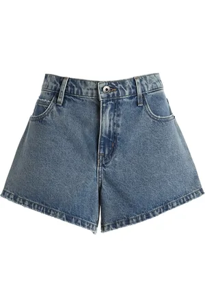 Outland Denim X Olive Cooke Stella High-Rise Flared Denim Shorts, , 30