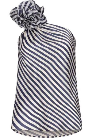 Silvia Tcherassi Sebastiana Single-Shoulder Silk-Blend Top, , XS