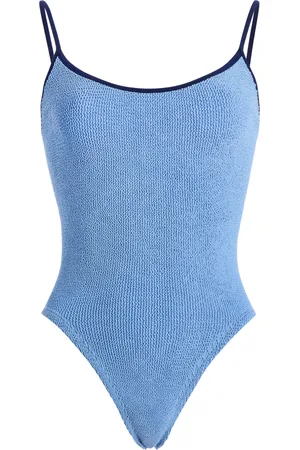 Hunza G Pamela Seersucker One-Piece Swimsuit, , OS