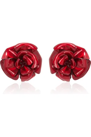 Oscar de la Renta Gardenia Plexy Earrings, , OS, , Gifts For Her