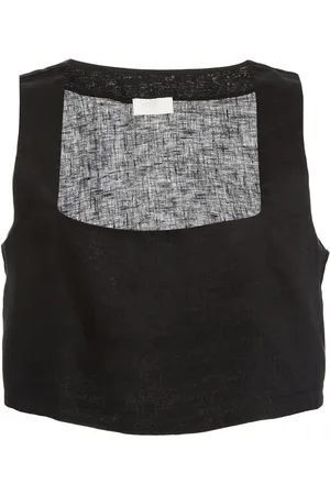 POSSE Exclusive Alice Linen Crop Top, , L