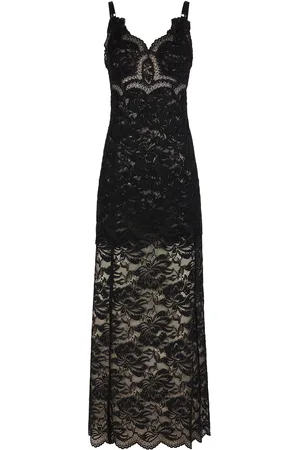 Paco rabanne Scalloped Lace Maxi Dress, , FR 36