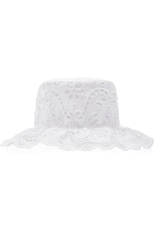 Dolce & Gabbana Broderie Anglaise Cotton Poplin Bucket Hat, , EU 56