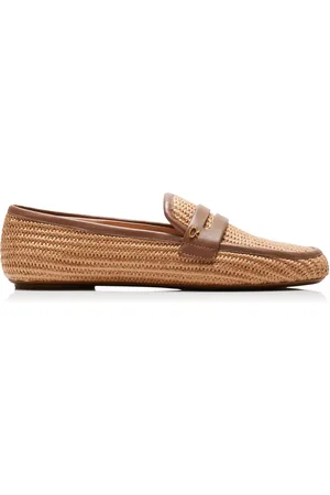 Gianvito Rossi Marbella Raffia Loafers, , IT 36