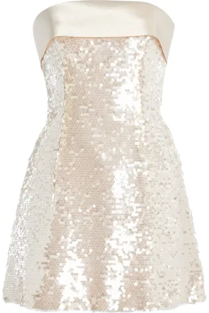 Serafini Satin-Trimmed Sequined Mini Dress, , IT 38