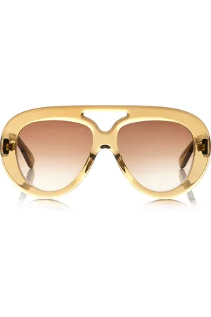 Loewe Oversized Aviator-Frame Acetate Sunglasses, , OS