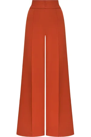 Andres Otalora Shilpa High-Rise Rayon Suiting Wide-Leg Pants, , US 0