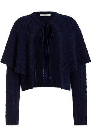 SEA Caleb Cable-Knit Tie-Front Wool Cardigan, , XS