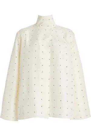 Rohe Sash-Detailed Dotted-Silk Top, , FR 34