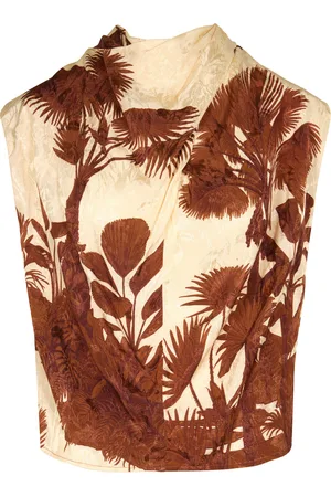 JOHANNA ORTIZ Island Stories Cowl-Neck Top, , US 0