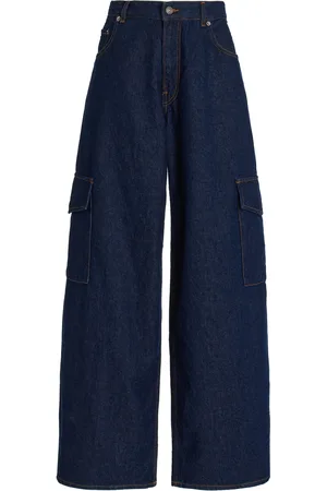 haikure Bethany Rigid Drop-Rise Wide-Leg Cargo Jeans, , 28
