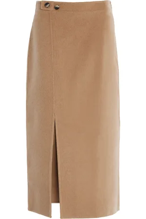 Proenza Schouler Adrian Brushed Wool Midi Skirt, , US 2