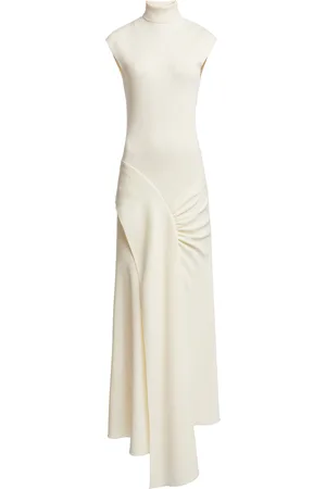Victoria Beckham Ruched Knit Midi Dress, , UK 10