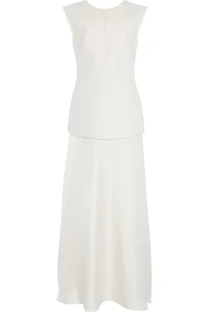 Rohe Silk-Detailed Wool-Blend Open-Back Dress, , FR 36