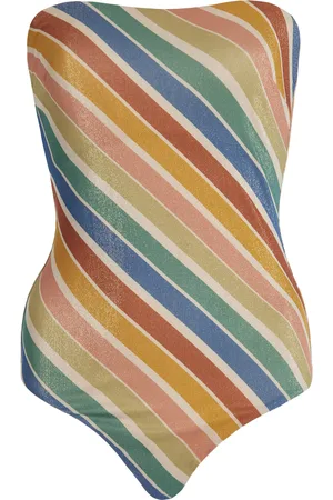 ZIMMERMANN Everley Metallic Striped One-Piece Swimsuit, , 0