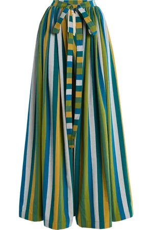 Marrakshi Life Exclusive The Striped Cotton Wrap Skirt, , XS