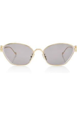Loewe Hexagonal-Frame Metal Sunglasses, , OS