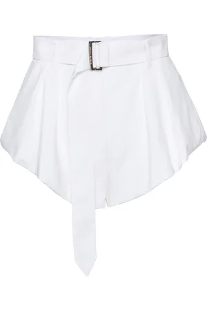 MAGDA BUTRYM Belted High-Rise Cotton Shorts, , FR 38