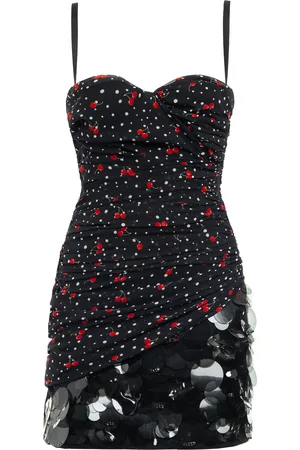 Des Phemmes Cherry Embroidered Mini Dress, , IT 42